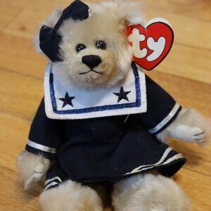 TY Attic Treasures Breezy Bear Sailor Outfit Navy White